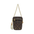 Louis Vuitton Marron Coated Canvas Shoulder Bag (Pre-Owned)