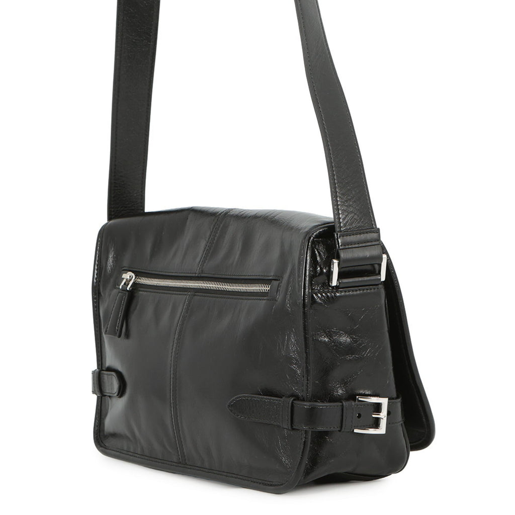 Prada Black Leather Handbag Shoulder Bag (Pre-Owned)