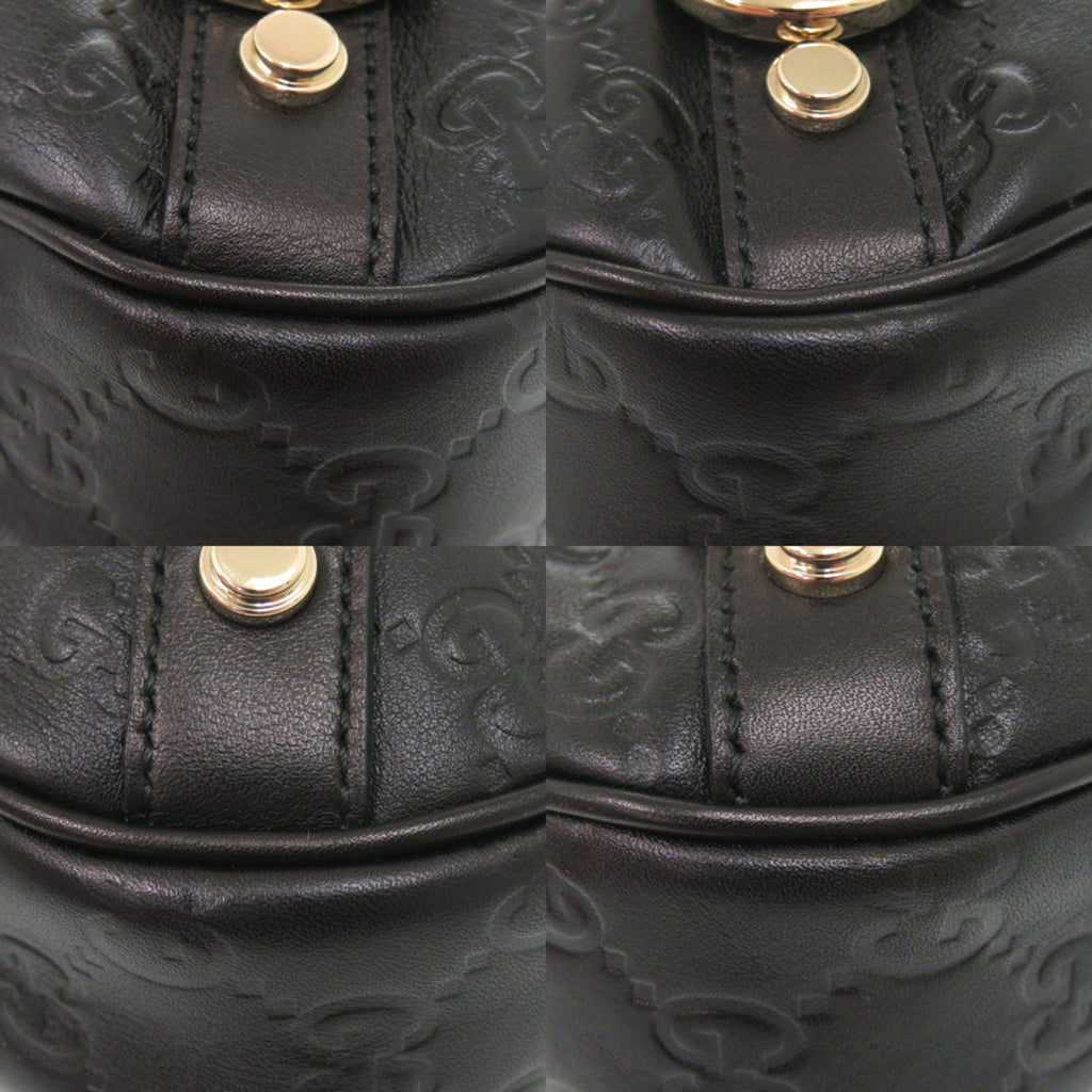 Gucci Black Leather Handbag Shoulder Bag (Pre-Owned)