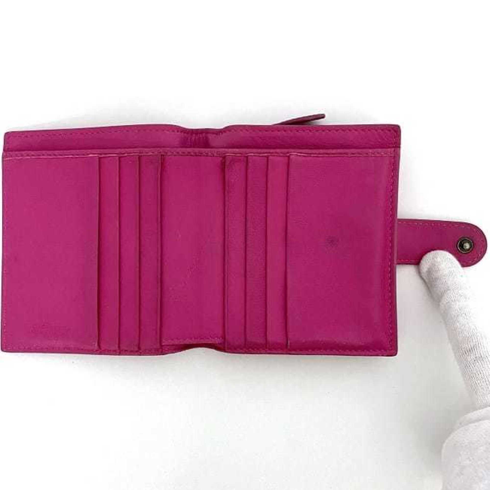 Bottega Veneta Pink Leather Wallet (Bi-Fold) (Pre-Owned)