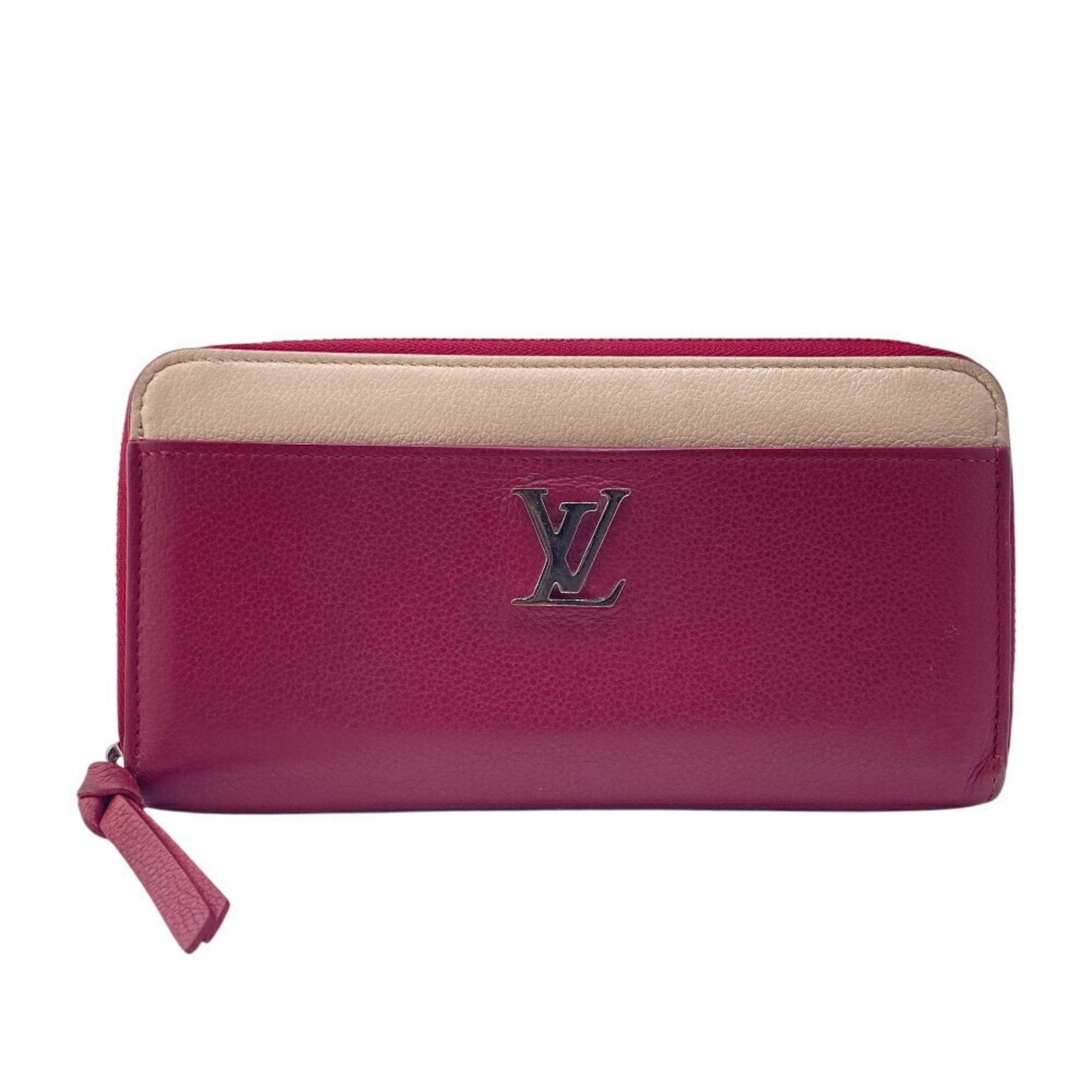 Louis Vuitton Wine Leather Long Wallet (Bi-Fold) (Pre-Owned)