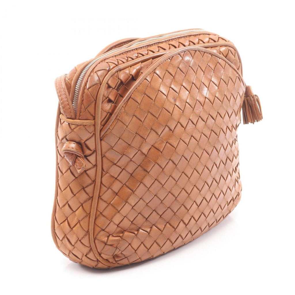 Bottega Veneta Brown Leather Handbag Shoulder Bag (Pre-Owned)