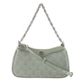 Gucci Green Pale Green Gg Canvas Shoulder Bag (Pre-Owned)
