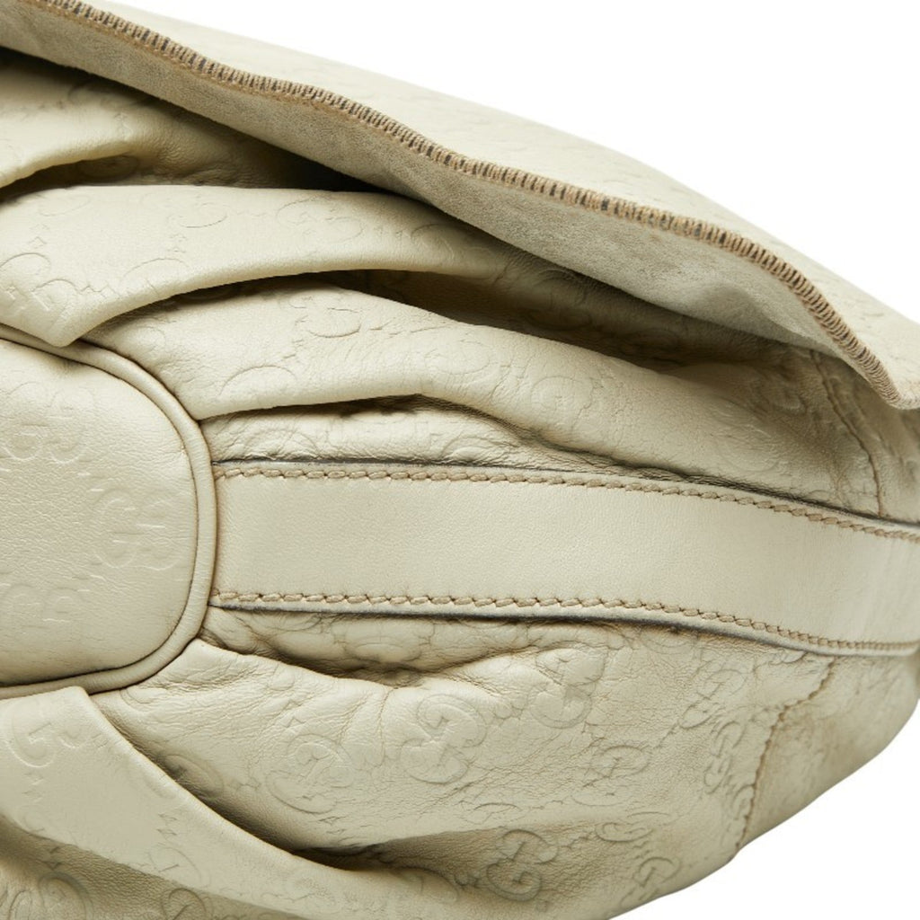 Gucci Ivory White Leather Shoulder Bag (Pre-Owned)