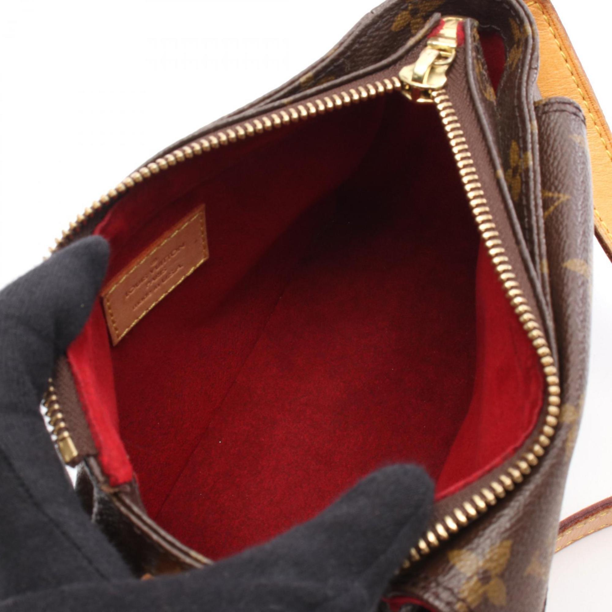 Louis Vuitton Monogram Brown Coated Canvas Leather Shoulder Bag (Pre-Owned)