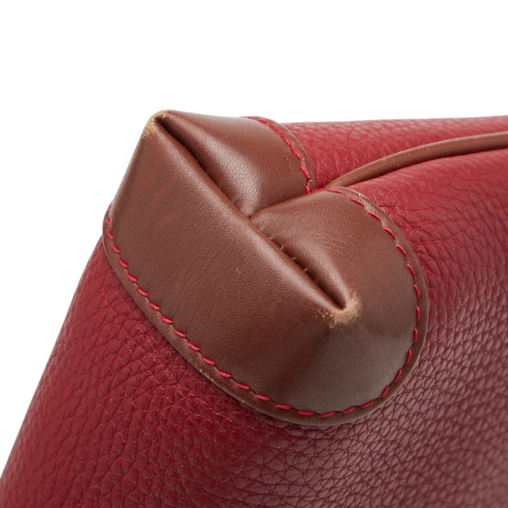 Gucci Red Brown Leather Shoulder Bag (Pre-Owned)