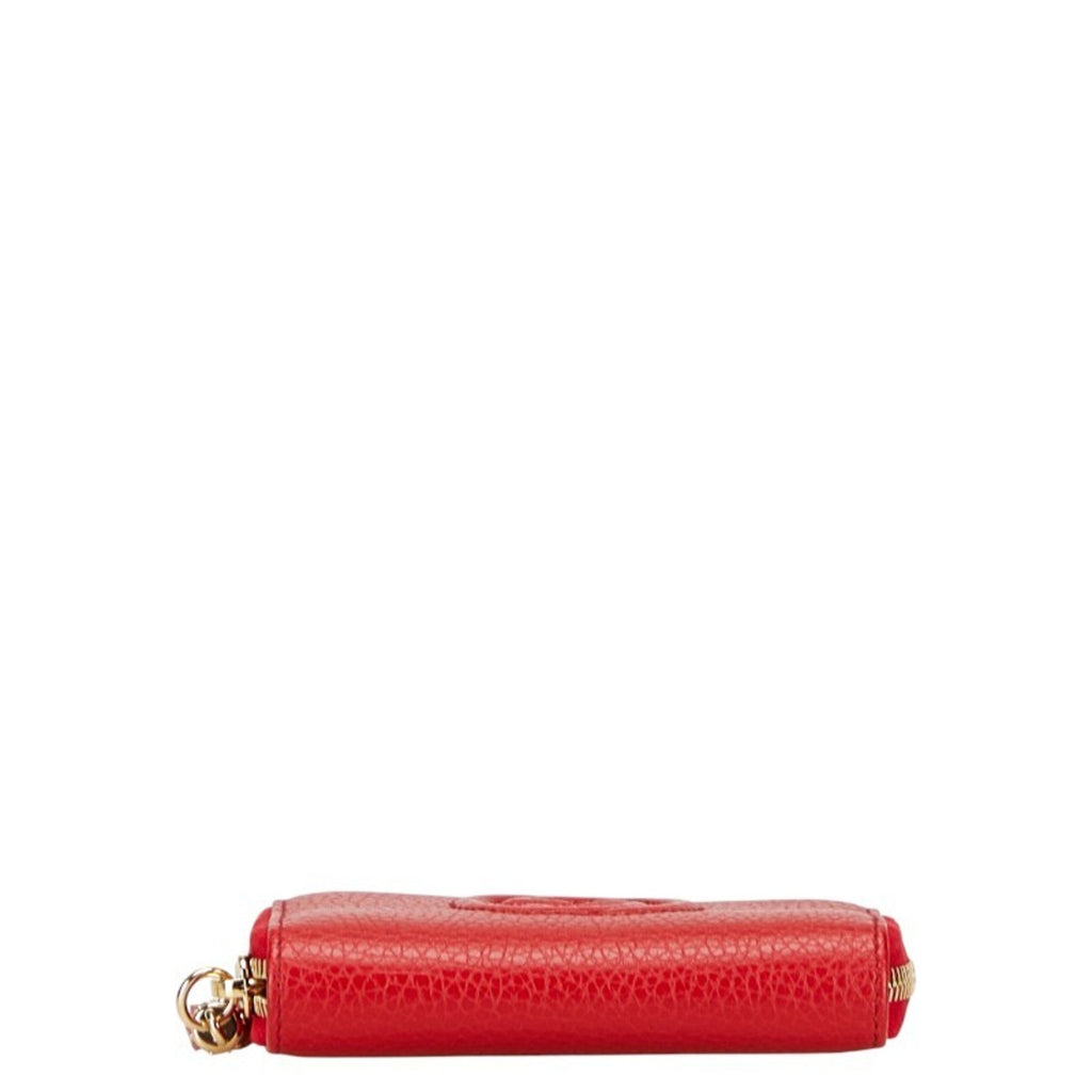 Gucci Soho Red Color Leather Wallet (Bi-Fold) (Pre-Owned)