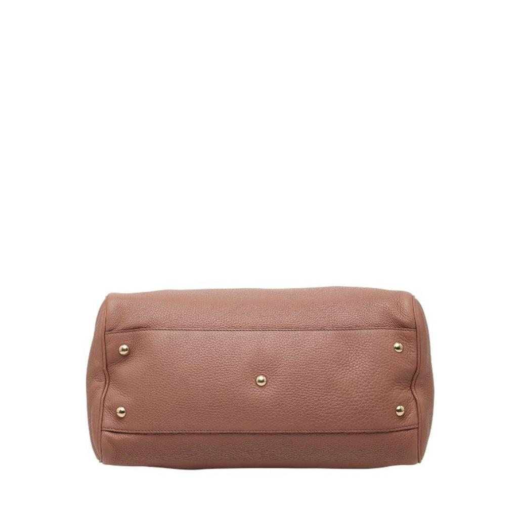 Gucci Pink Leather Handbag Shoulder Bag (Pre-Owned)