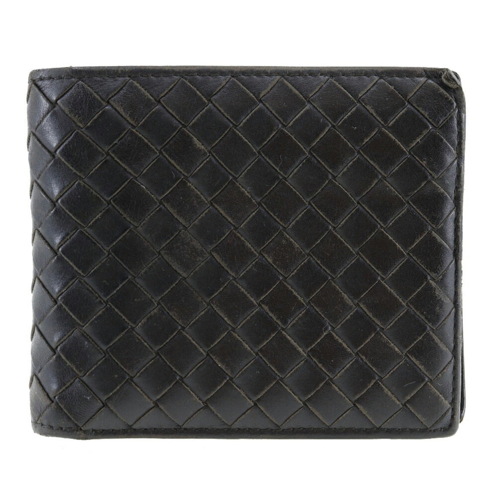Bottega Veneta Intrecciato Dark Brown Leather Wallet (Bi-Fold) (Pre-Owned)