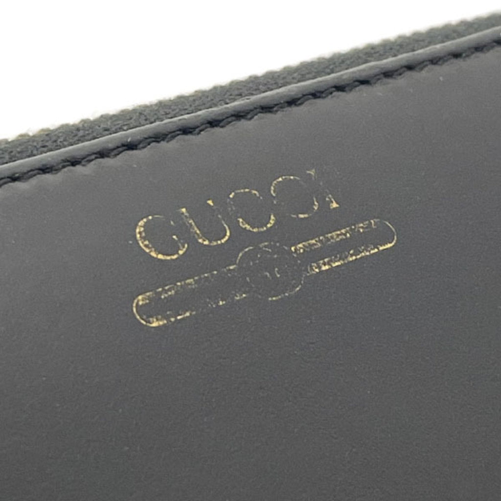 Gucci Black Leather Long Wallet (Bi-Fold) (Pre-Owned)