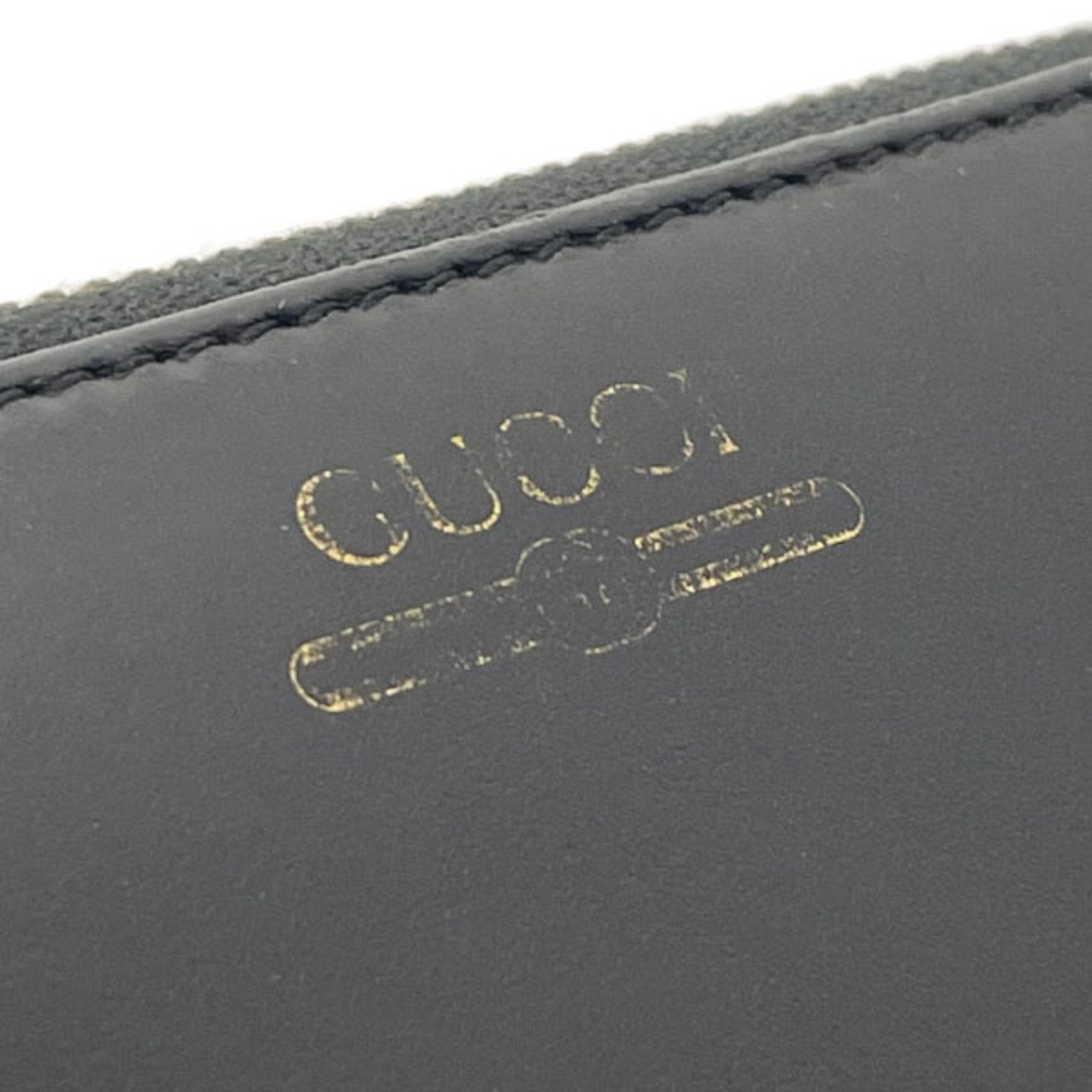 Gucci Black Leather Long Wallet (Bi-Fold) (Pre-Owned)
