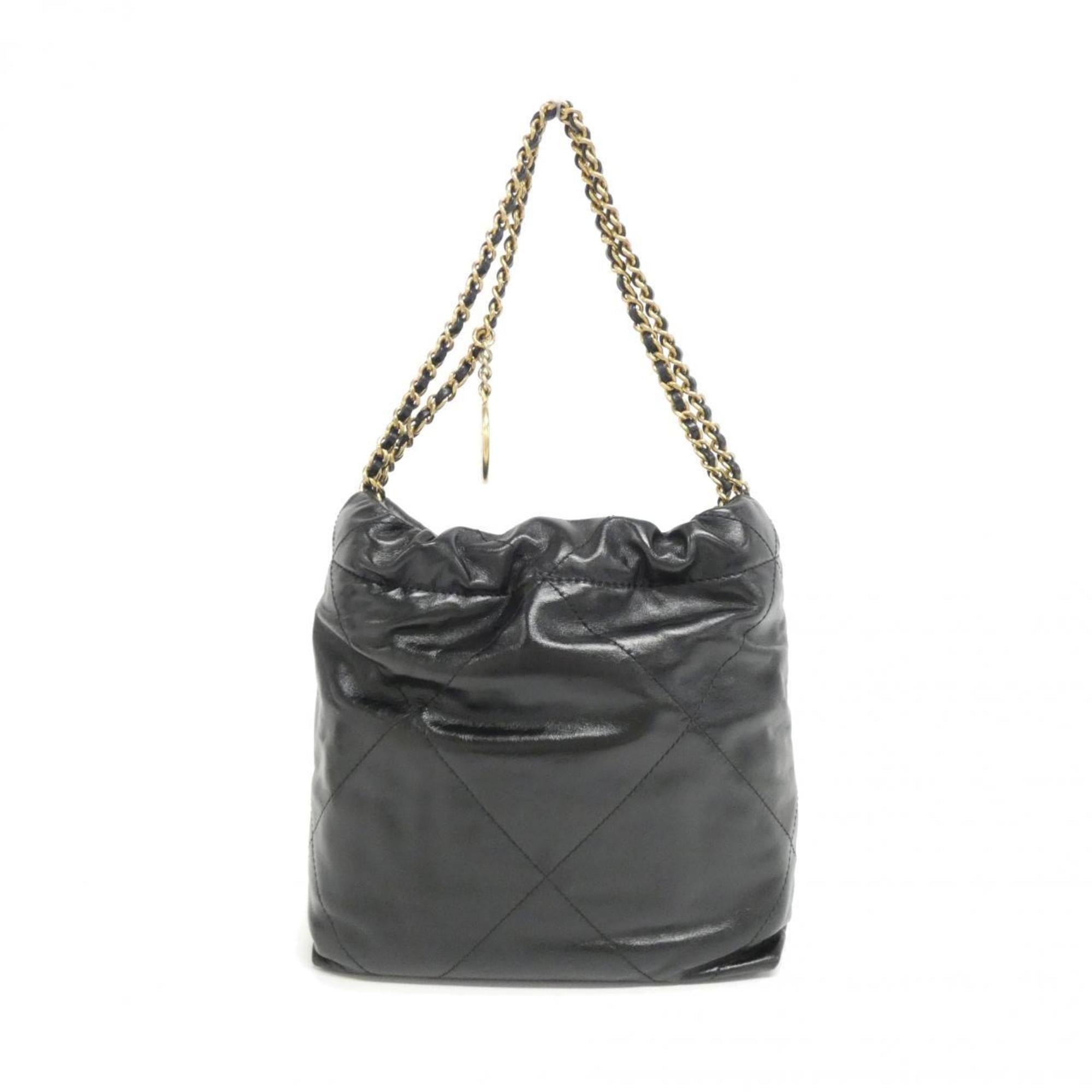 Chanel Black Leather Handbag (Pre-Owned)