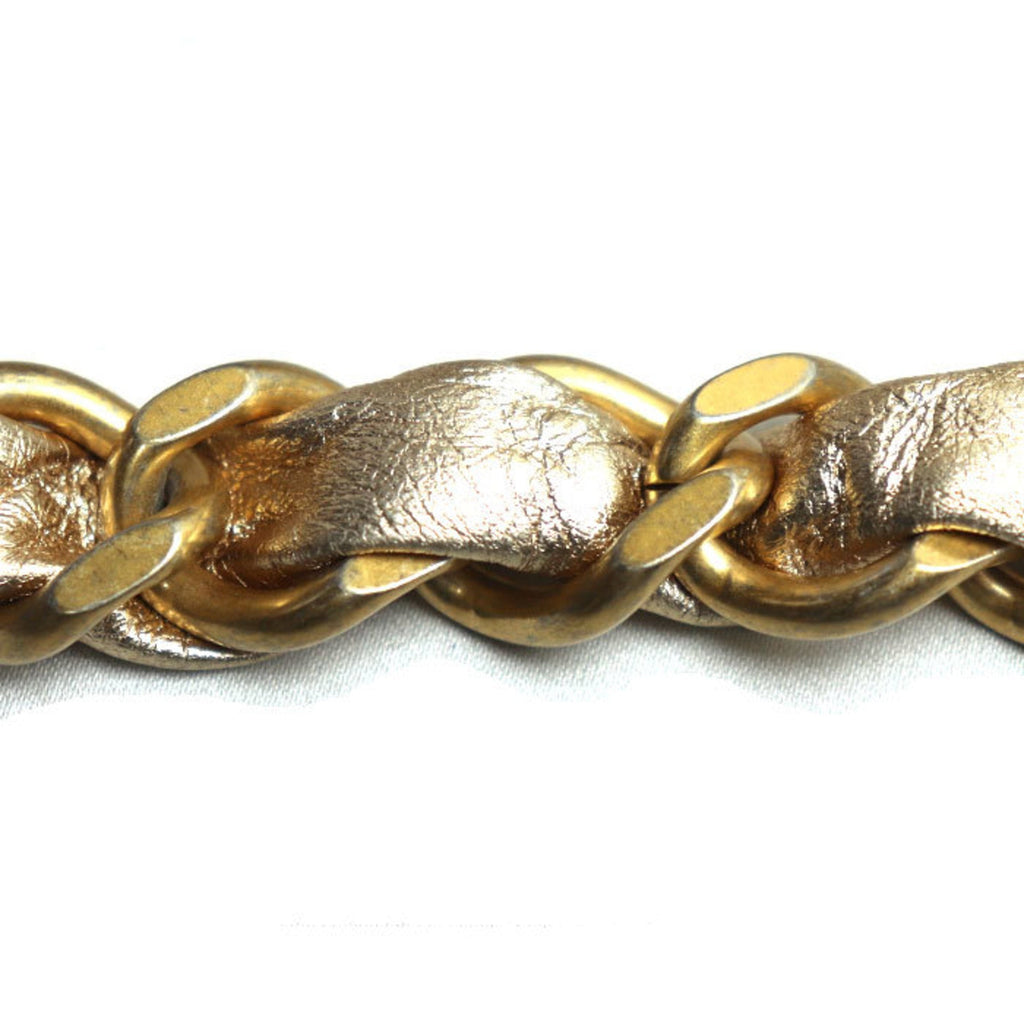 Chanel Matelasse Gold Leather Clutch Bag (Pre-Owned)