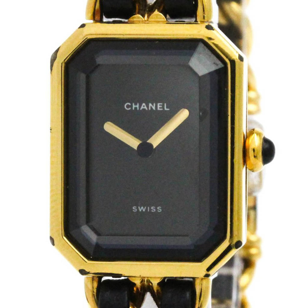 Chanel Premiere Rock Quartz Watch Plated Metal And Leather Watch (Pre-Owned)