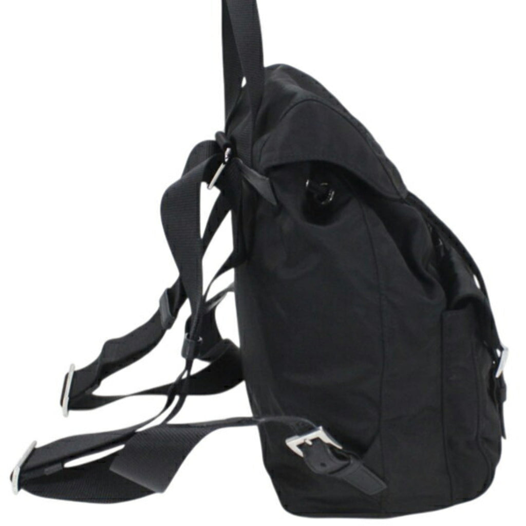 Prada Black Nero Nylon Leather Backpack (Pre-Owned)