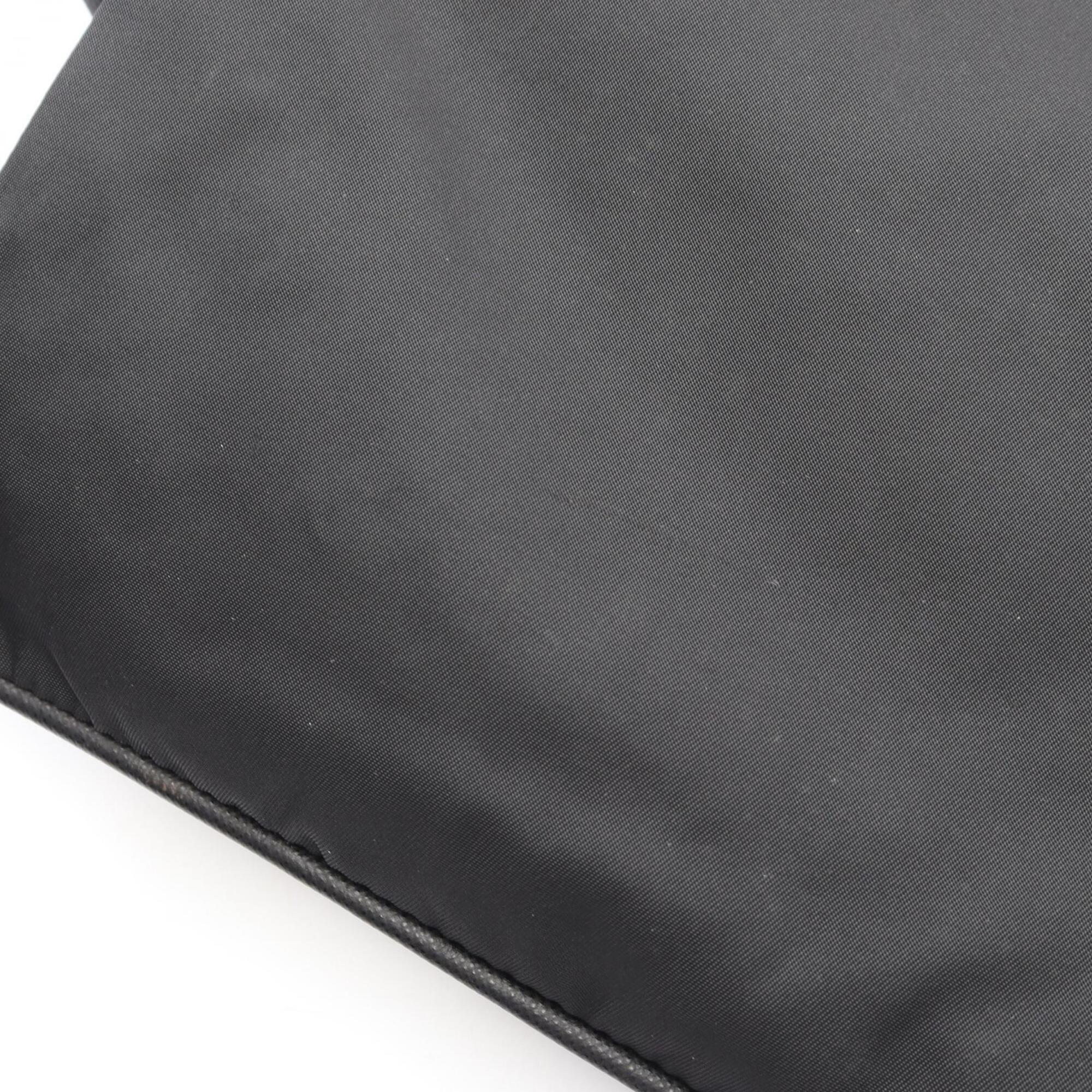 Prada Black Nylon Saffiano Triangle Handbag Shoulder Bag (Pre-Owned)