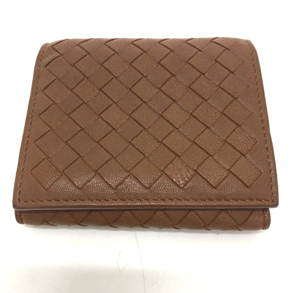 Bottega Veneta Brown Leather Wallet (Tri-Fold) (Pre-Owned)
