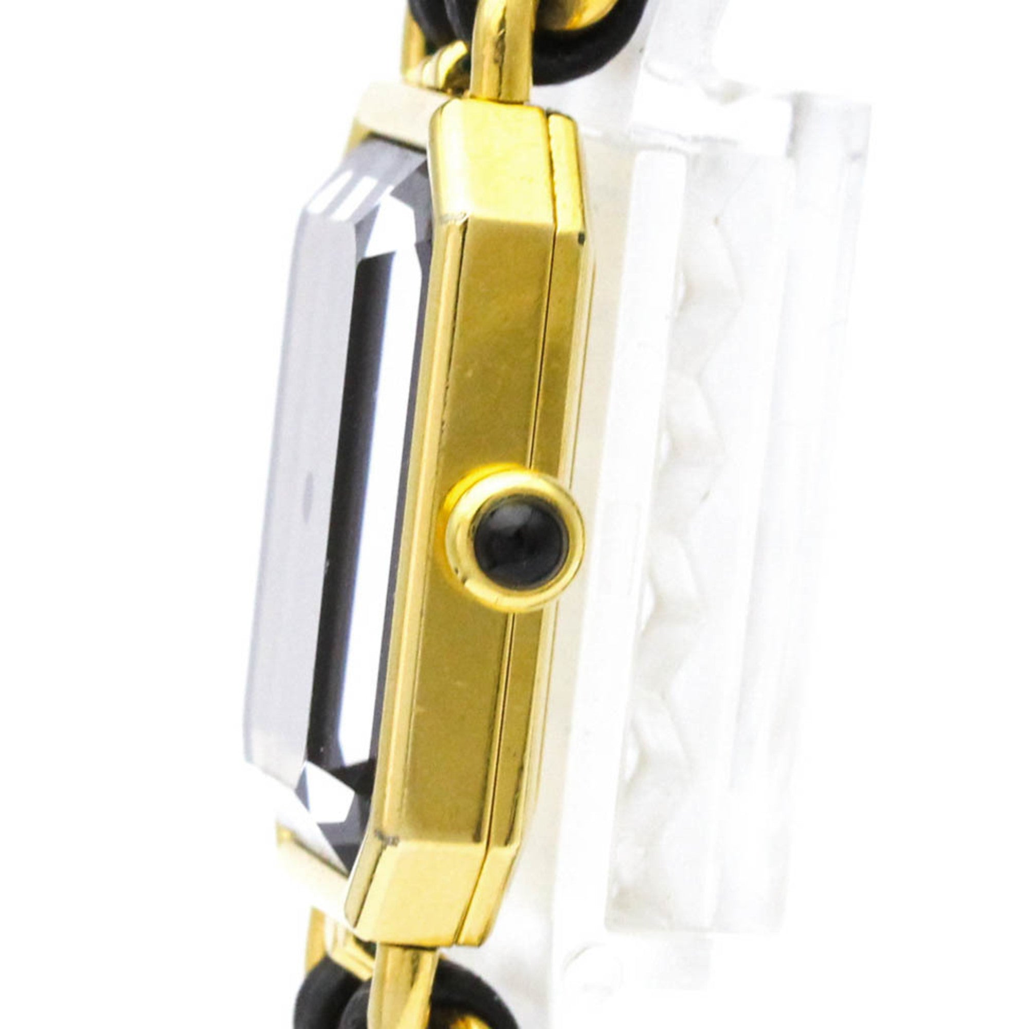 Chanel Premiere Rock Quartz Watch Plated Metal And Leather Watch (Pre-Owned)