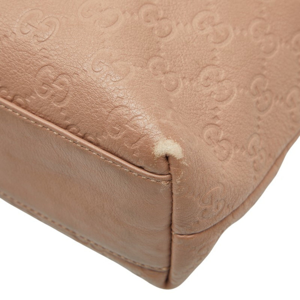 Gucci Beige Leather Handbag Tote Bag (Pre-Owned)