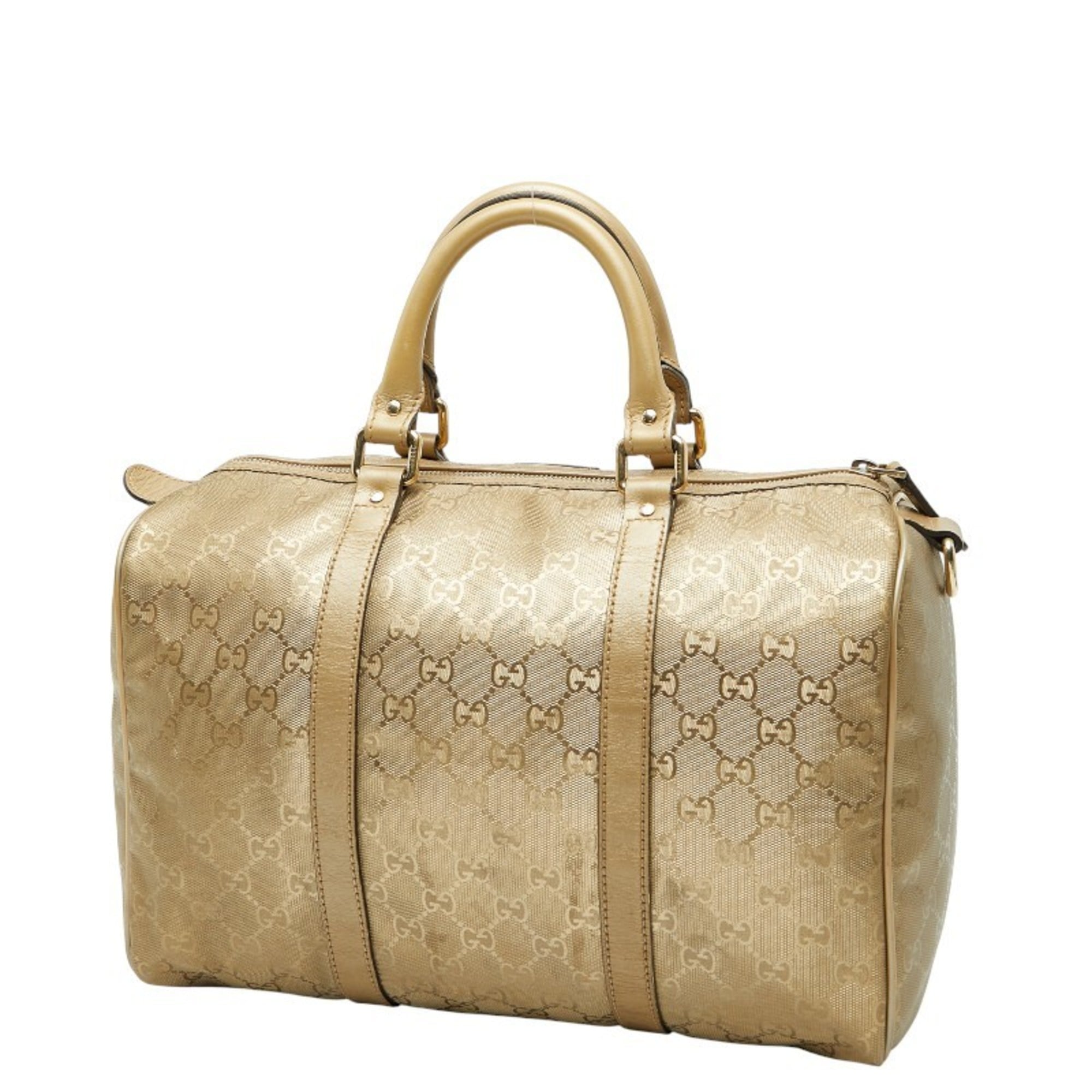 Gucci Gold Pvc Leather Handbag (Pre-Owned)