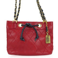 Chanel Bicolor Red Color Leather Shoulder Bag (Pre-Owned)