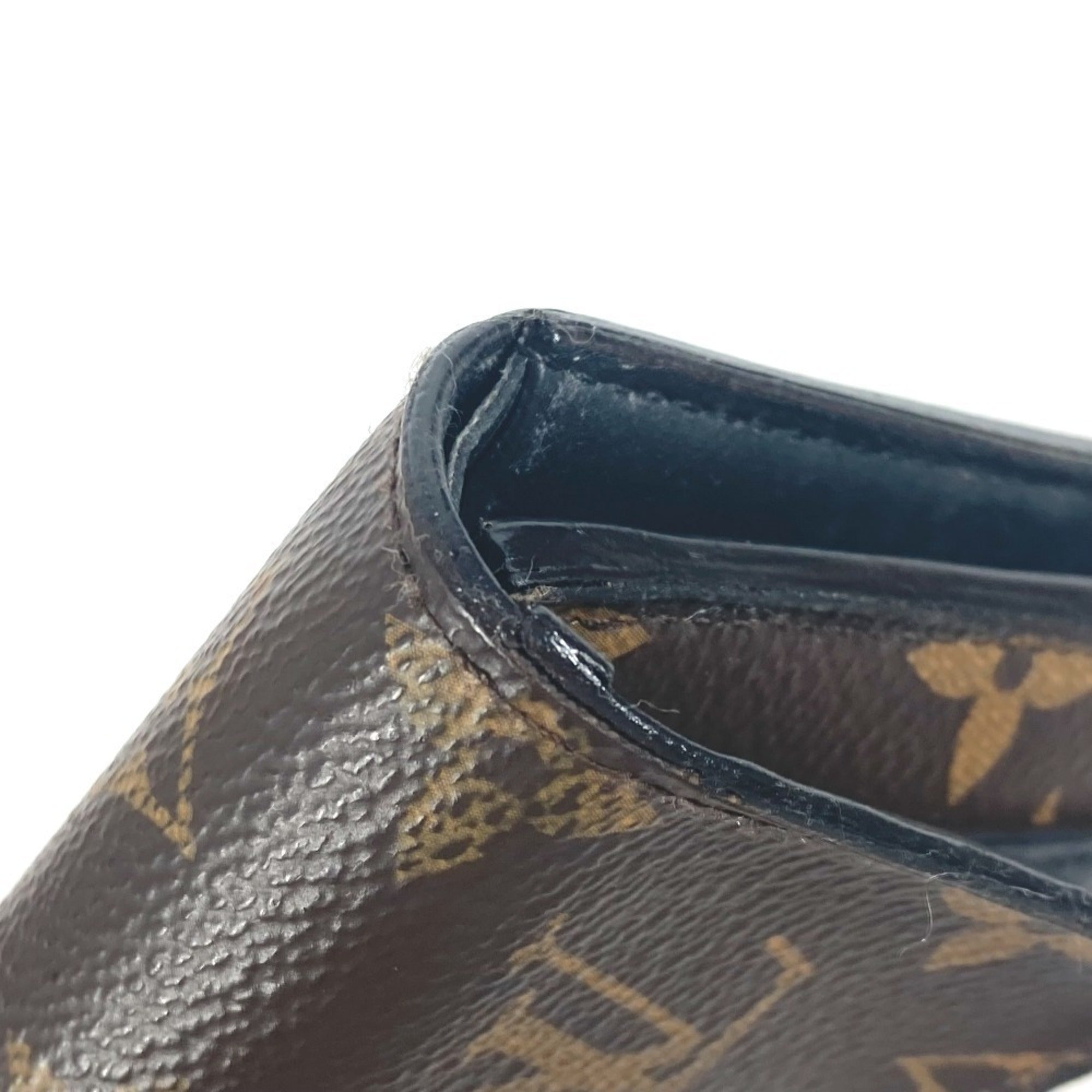 Louis Vuitton Monogram Black Brown Monogram Wallet (Tri-Fold) (Pre-Owned)