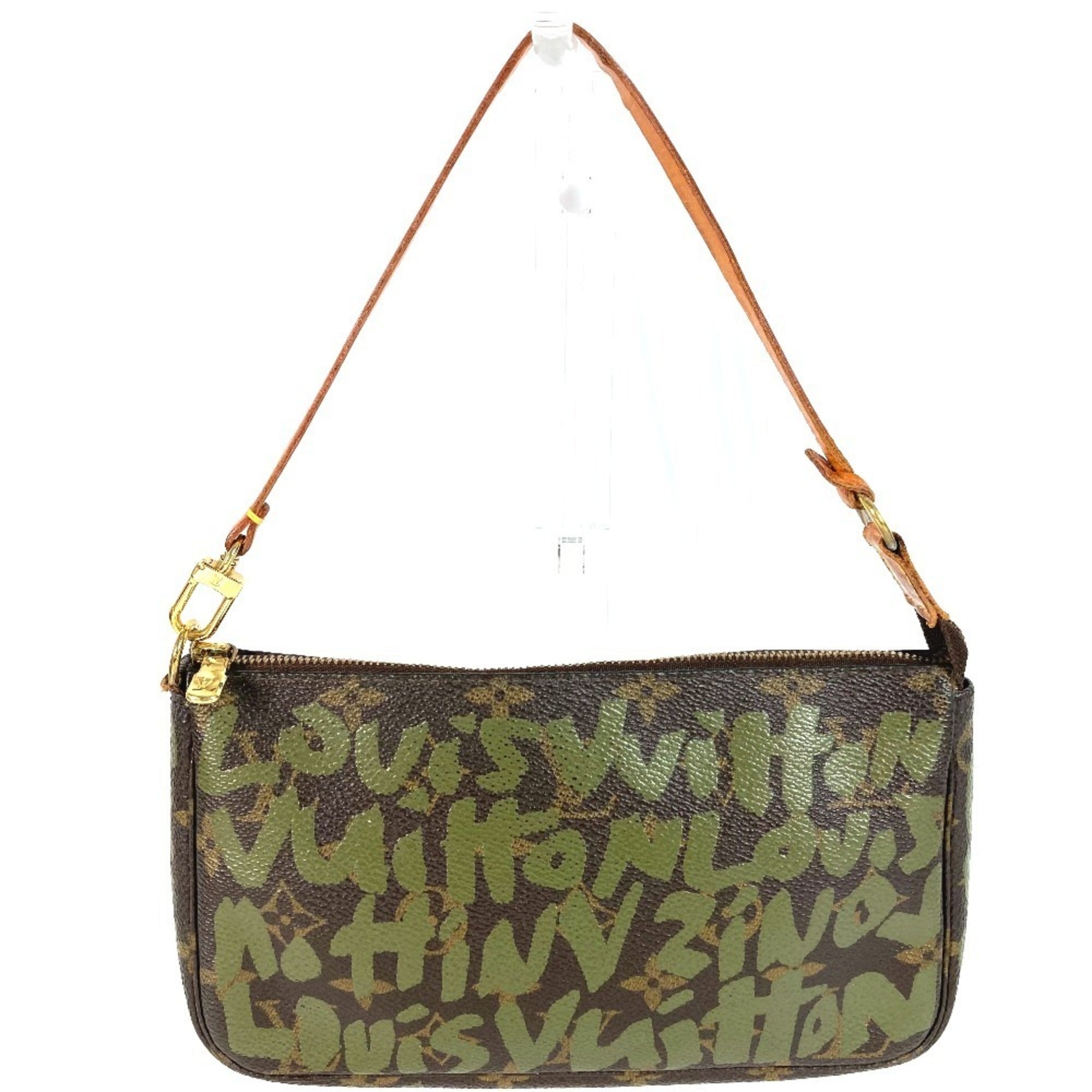 Louis Vuitton Khaki Monogram Graffiti Handbag Pochette Shoulder Bag (Pre-Owned)