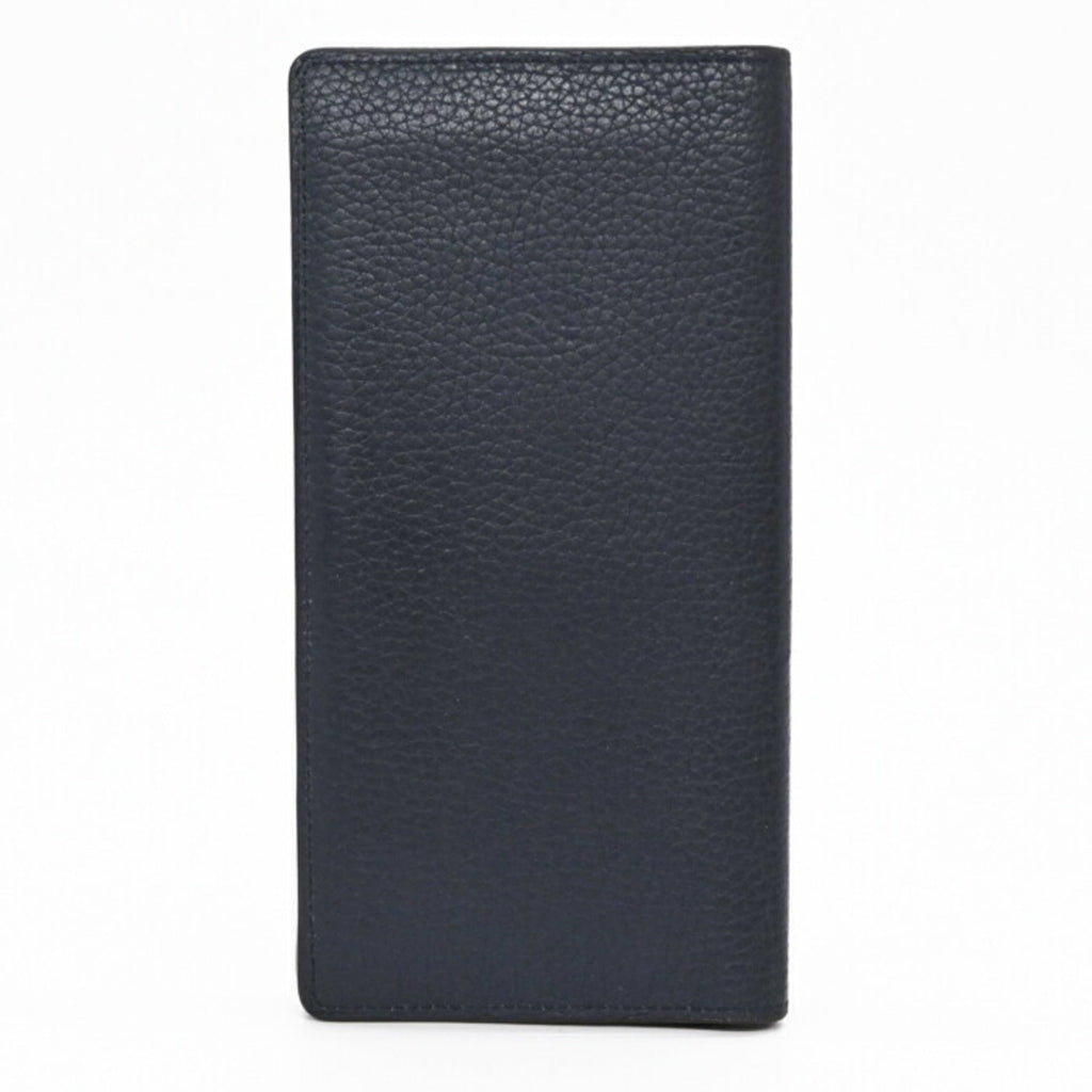 Louis Vuitton Navy Leather Long Wallet (Bi-Fold) (Pre-Owned)