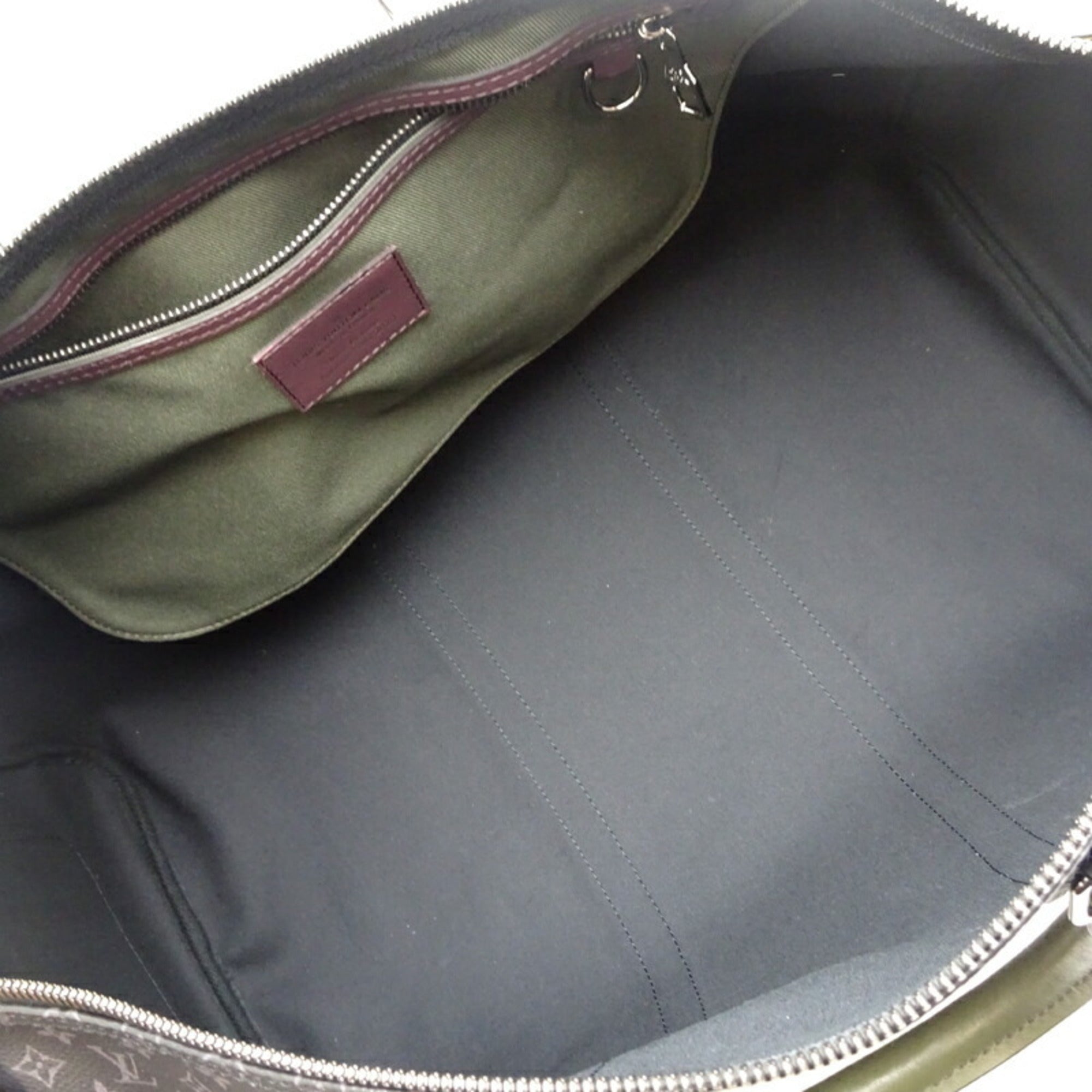 Louis Vuitton Collection Black Brown Green Monogram Eclipse Boston Bag (Pre-Owned)