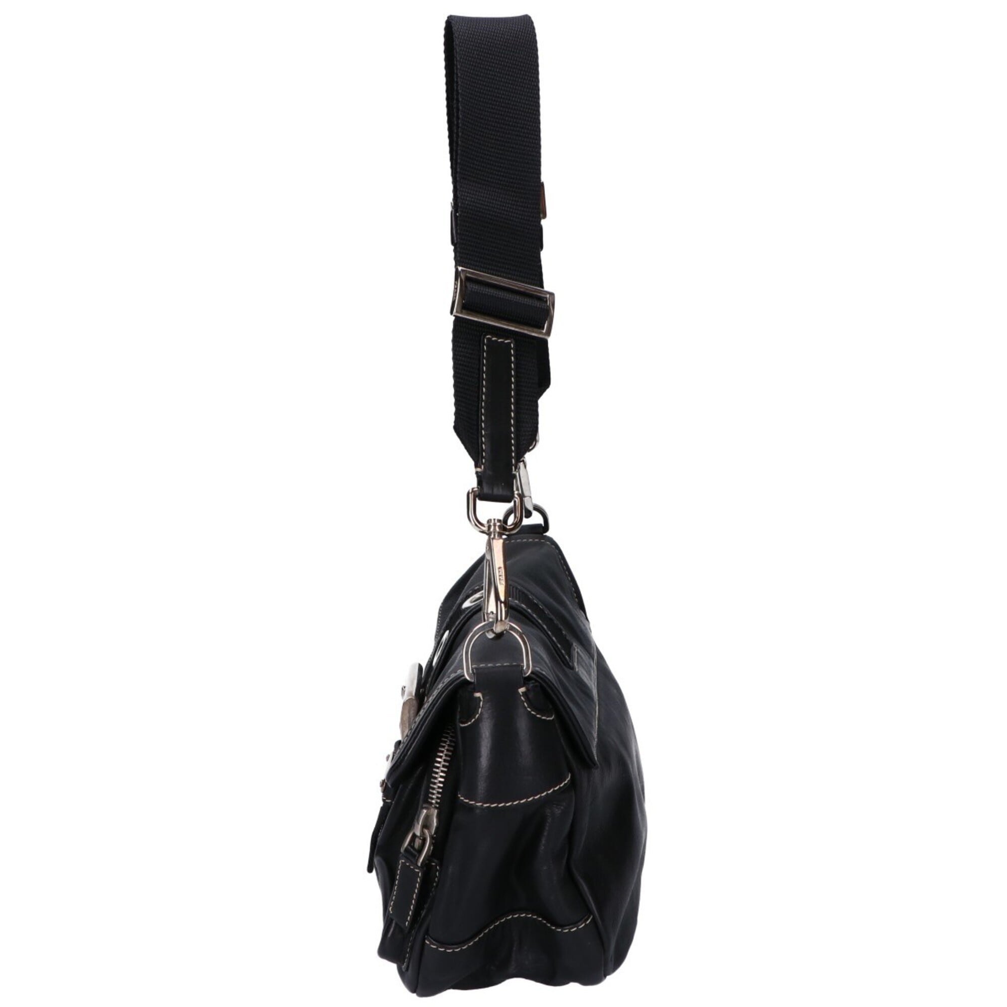 Prada Black Leather Shoulder Bag (Pre-Owned)