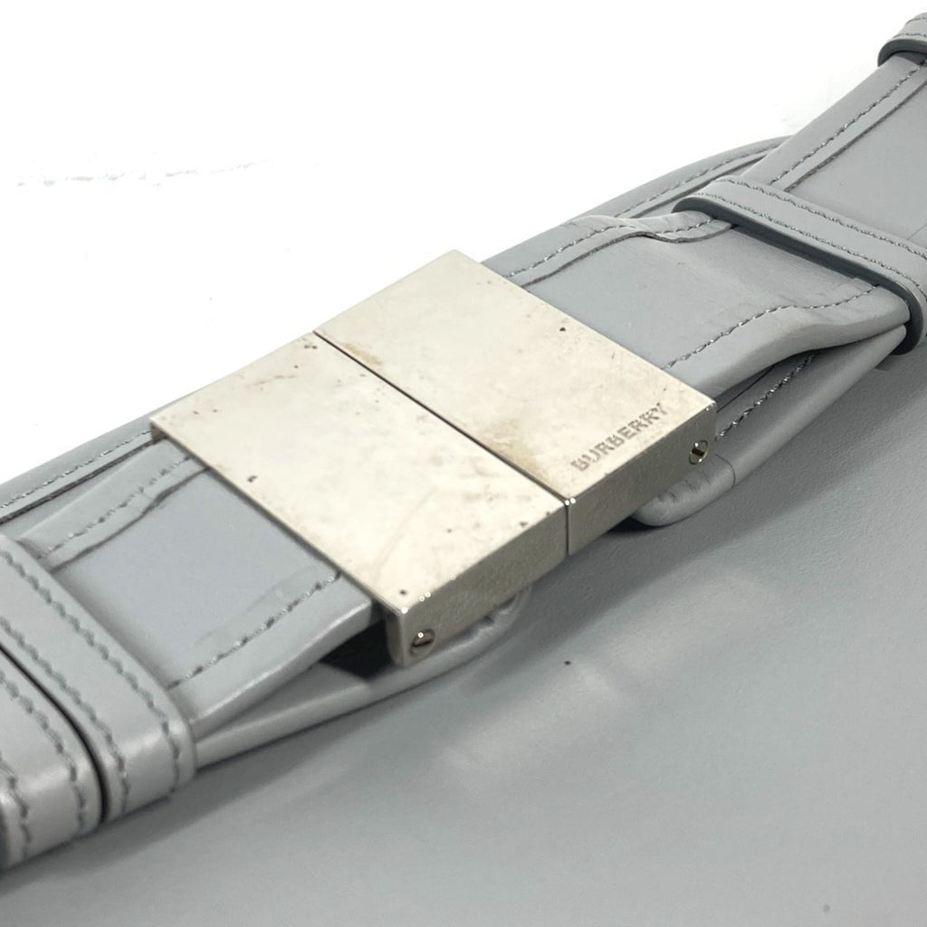 Burberry Gray Leather Fanny Pack (Pre-Owned)