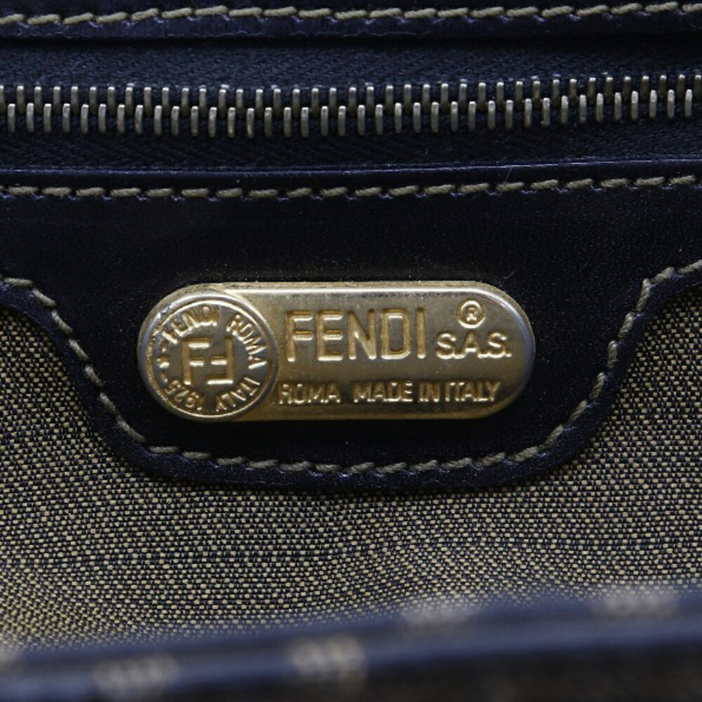 Fendi Brown Canvas Leather Backpack (Pre-Owned)
