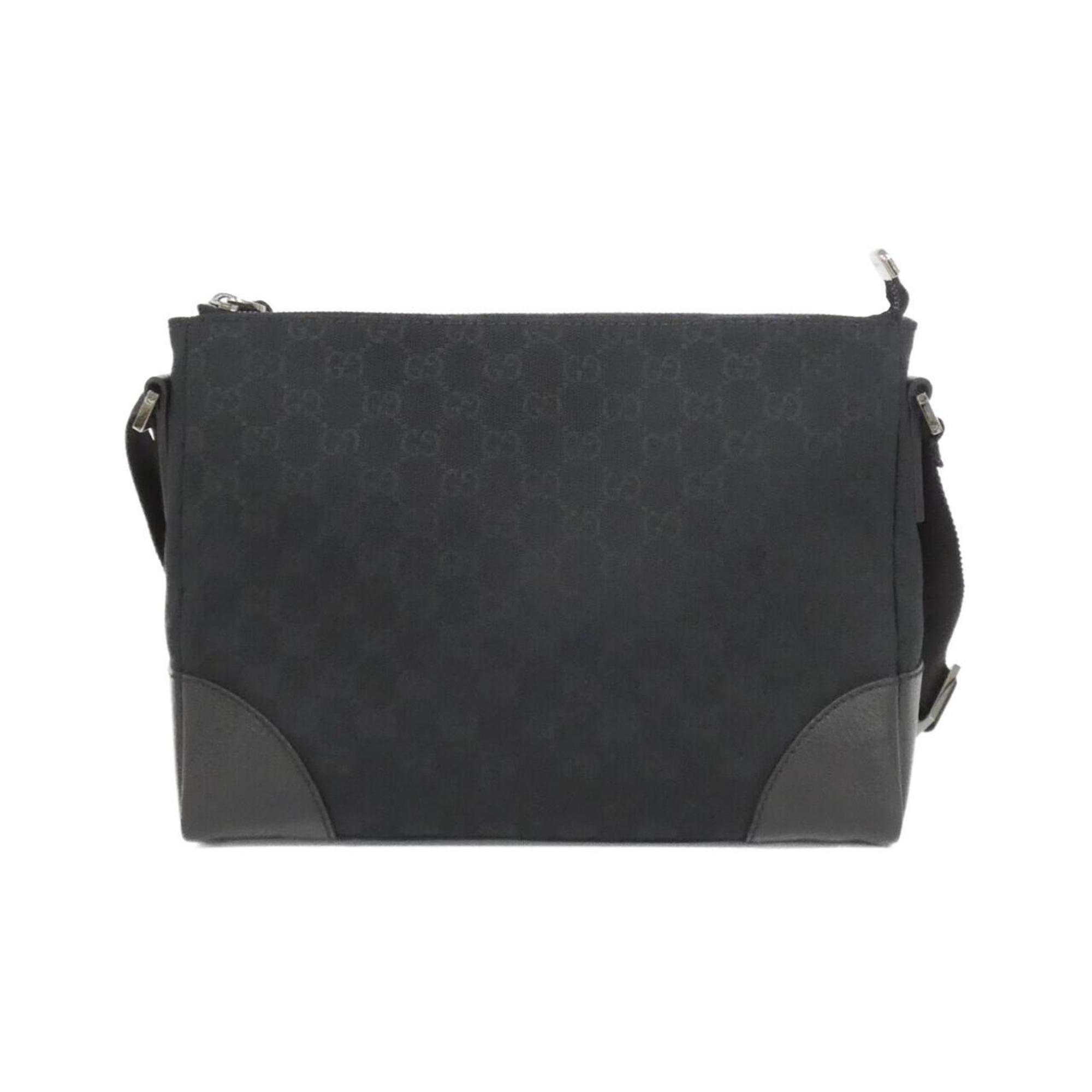 Gucci Black Gg Canvas Shoulder Bag (Pre-Owned)
