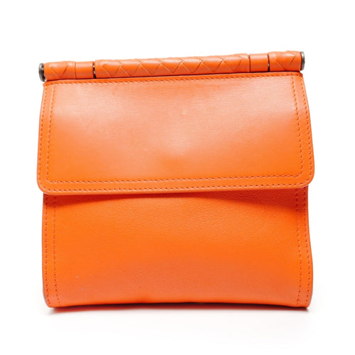 Bottega Veneta Intrecciato Orange Intrecciato Shoulder Bag (Pre-Owned)
