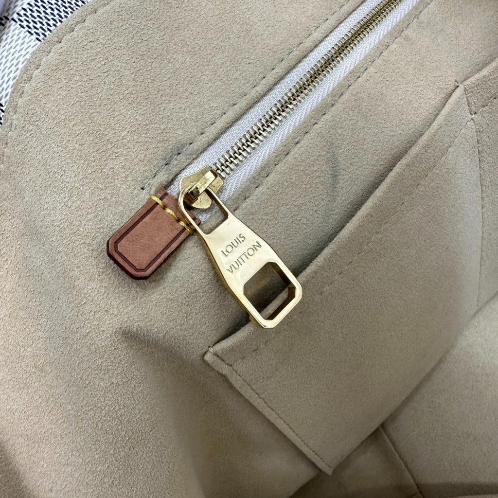 Louis Vuitton White Damier Azur Shoulder Bag Tote Bag (Pre-Owned)
