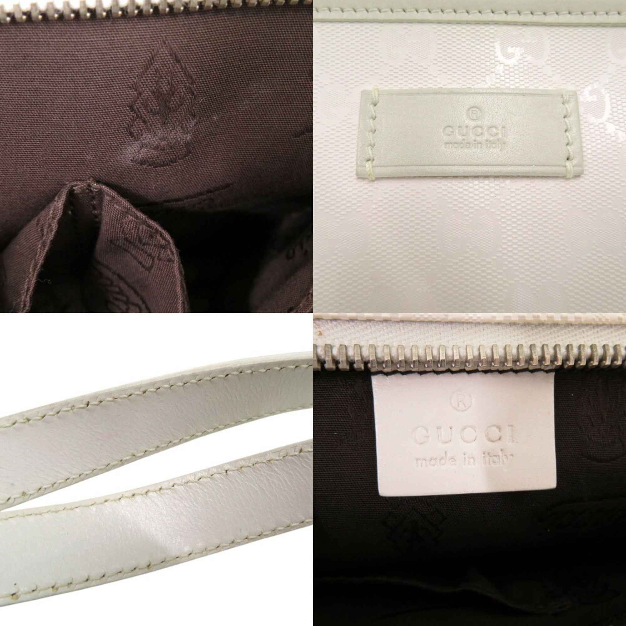 Gucci White Pvc Leather Tote Bag (Pre-Owned)