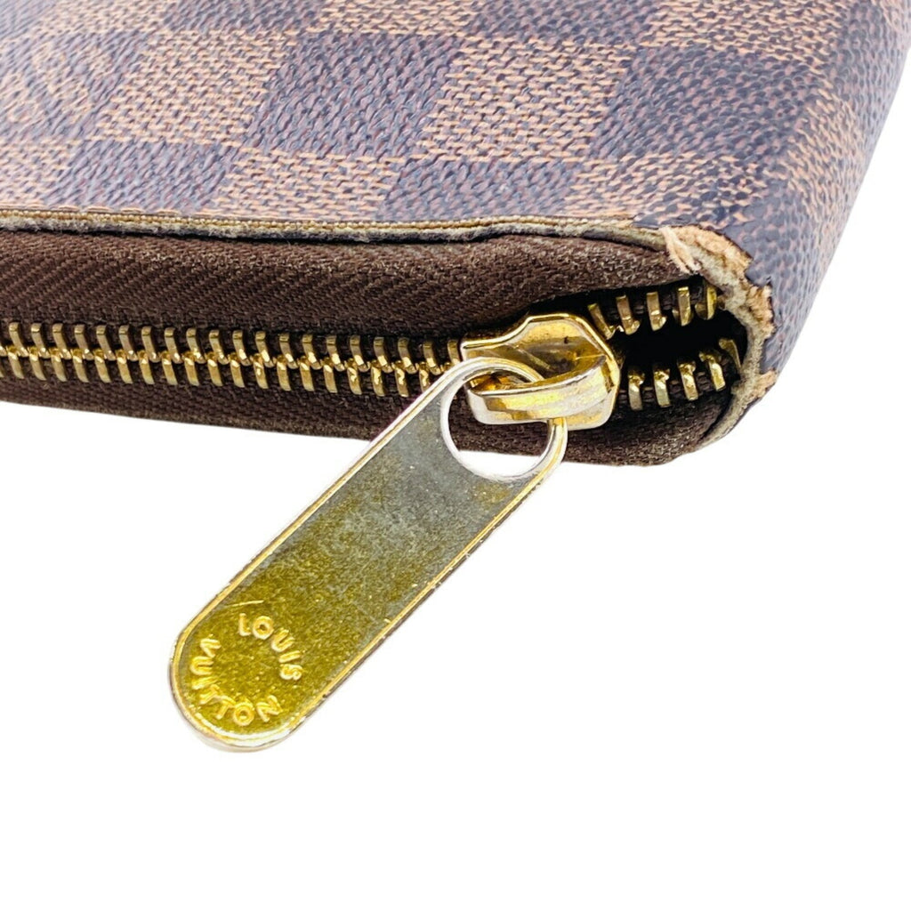 Louis Vuitton Brown Leather Long Wallet (Bi-Fold) (Pre-Owned)