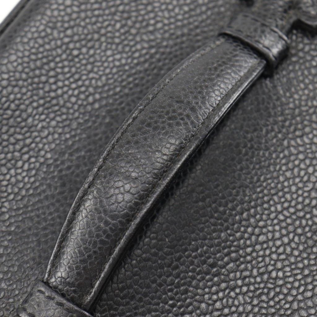 Chanel Caviar Skin Black Caviar Leather Handbag (Pre-Owned)