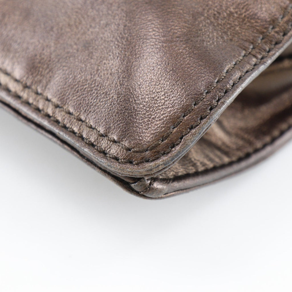 Chanel Bronze Leather Shoulder Bag (Pre-Owned)