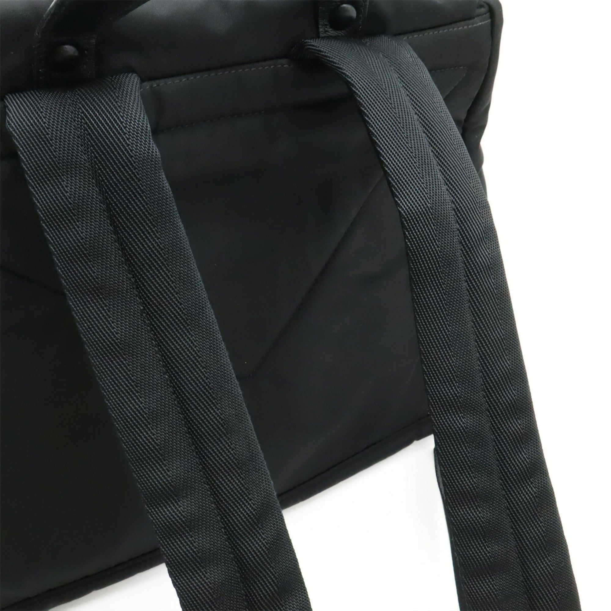 Prada Black Nero Nylon Leather Backpack (Pre-Owned)