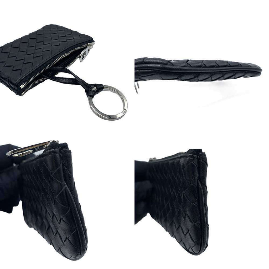 Bottega Veneta Black Intrecciato Coin Purse/Coin Case (Pre-Owned)