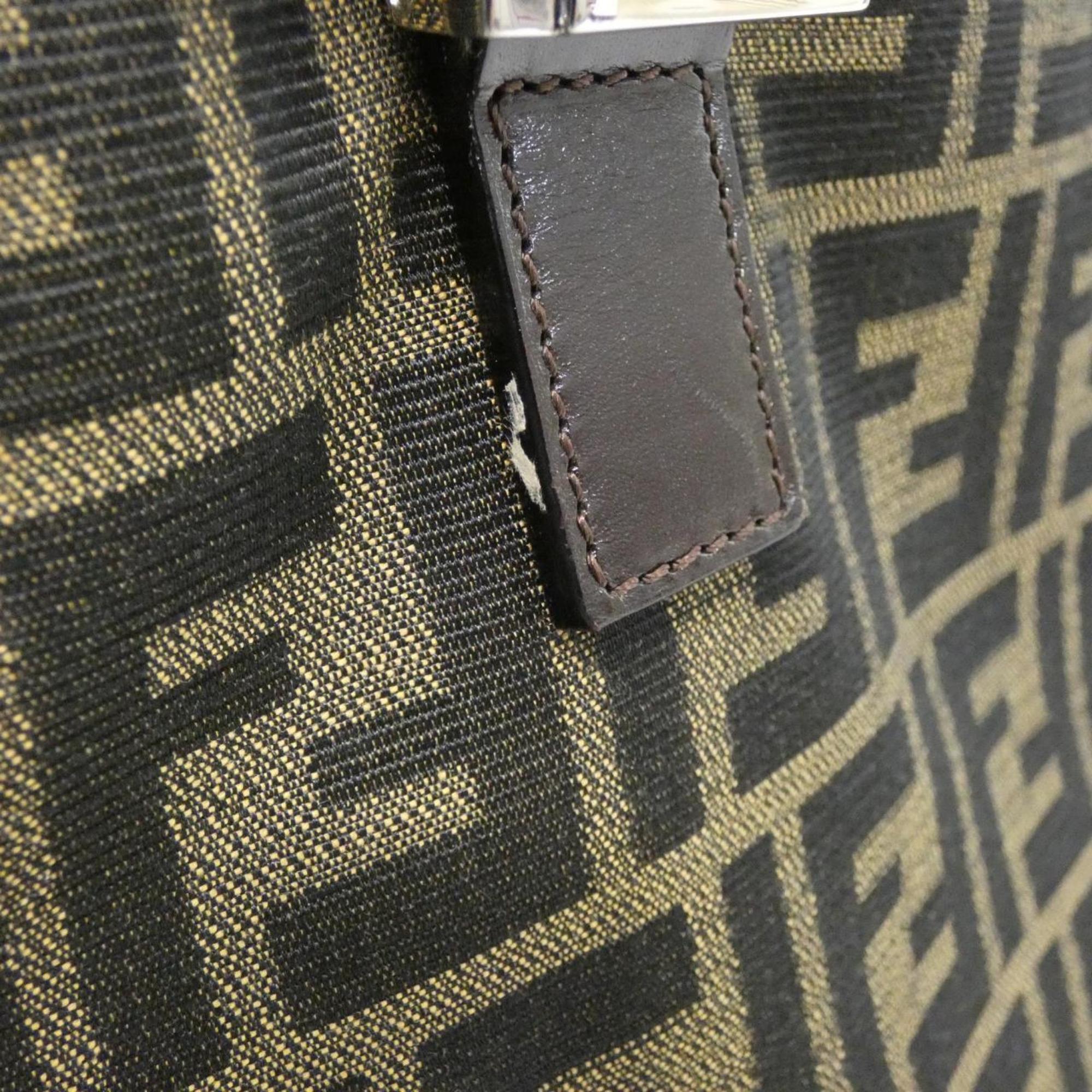 Fendi Brown Canvas Handbag (Pre-Owned)