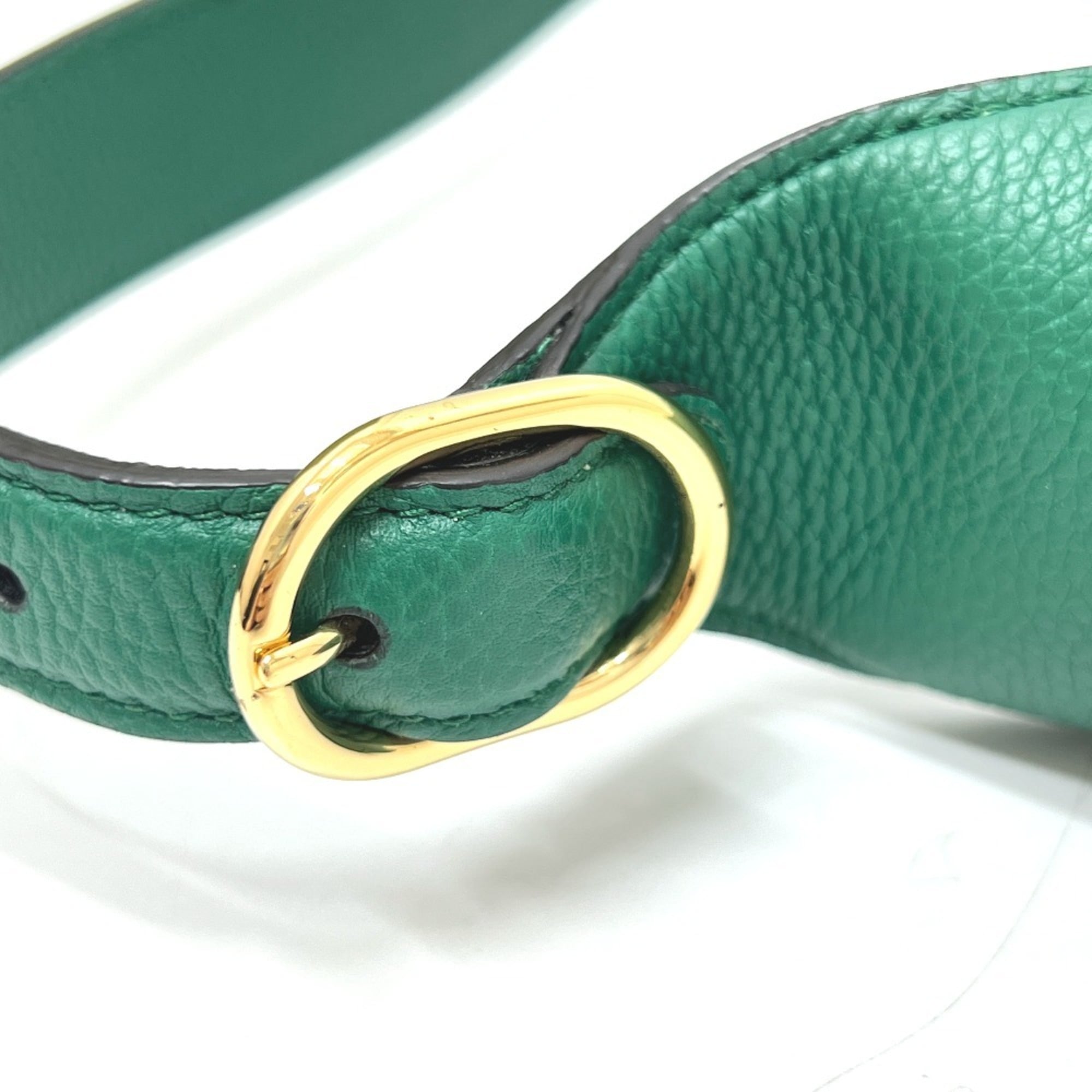 Gucci Green Leather Shoulder Bag (Pre-Owned)