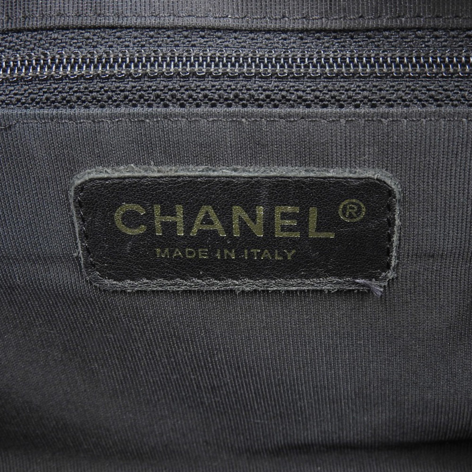 Chanel Black Caviar Leather Boston Bag Handbag (Pre-Owned)