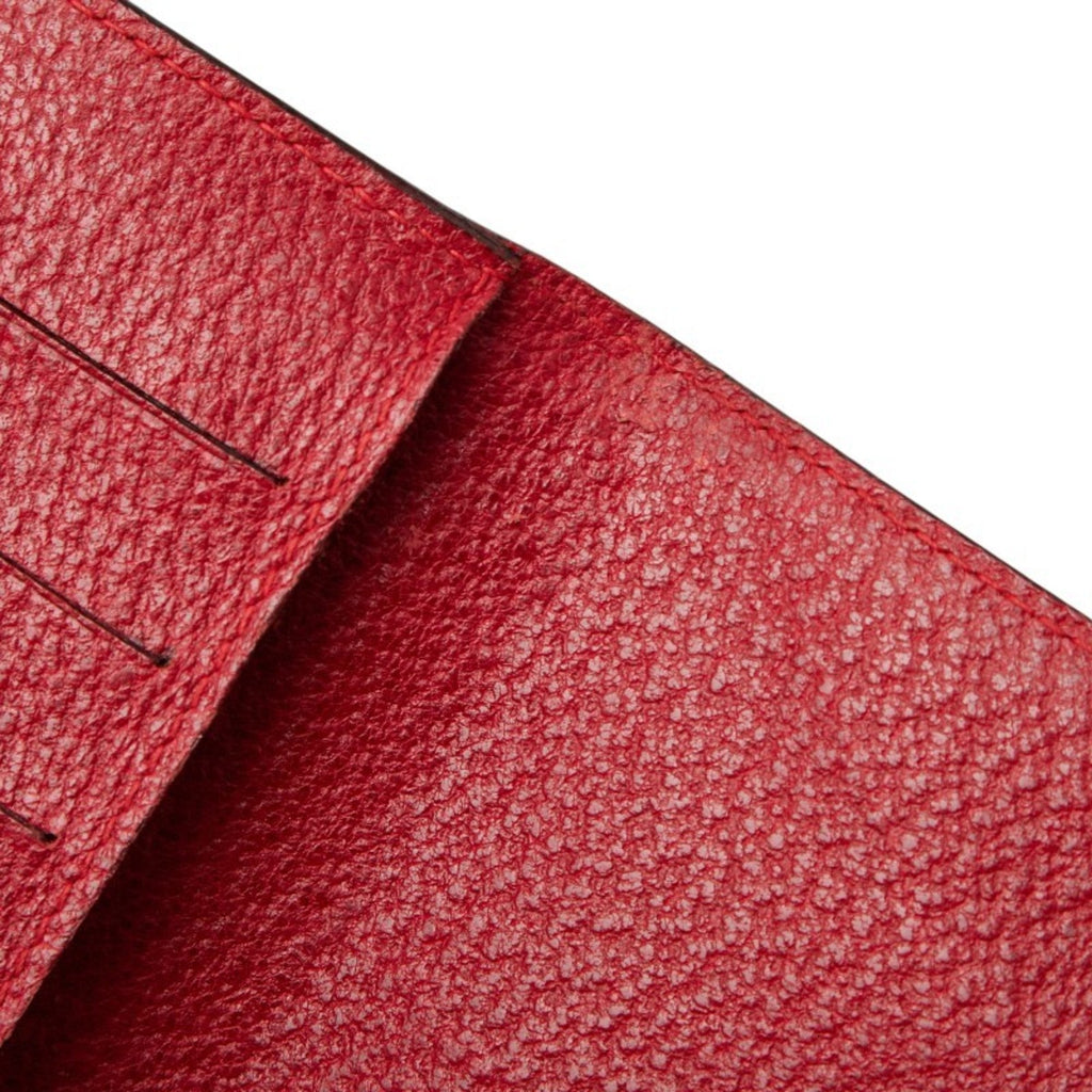 Gucci Red Color Leather Chain/Shoulder Wallet (Pre-Owned)