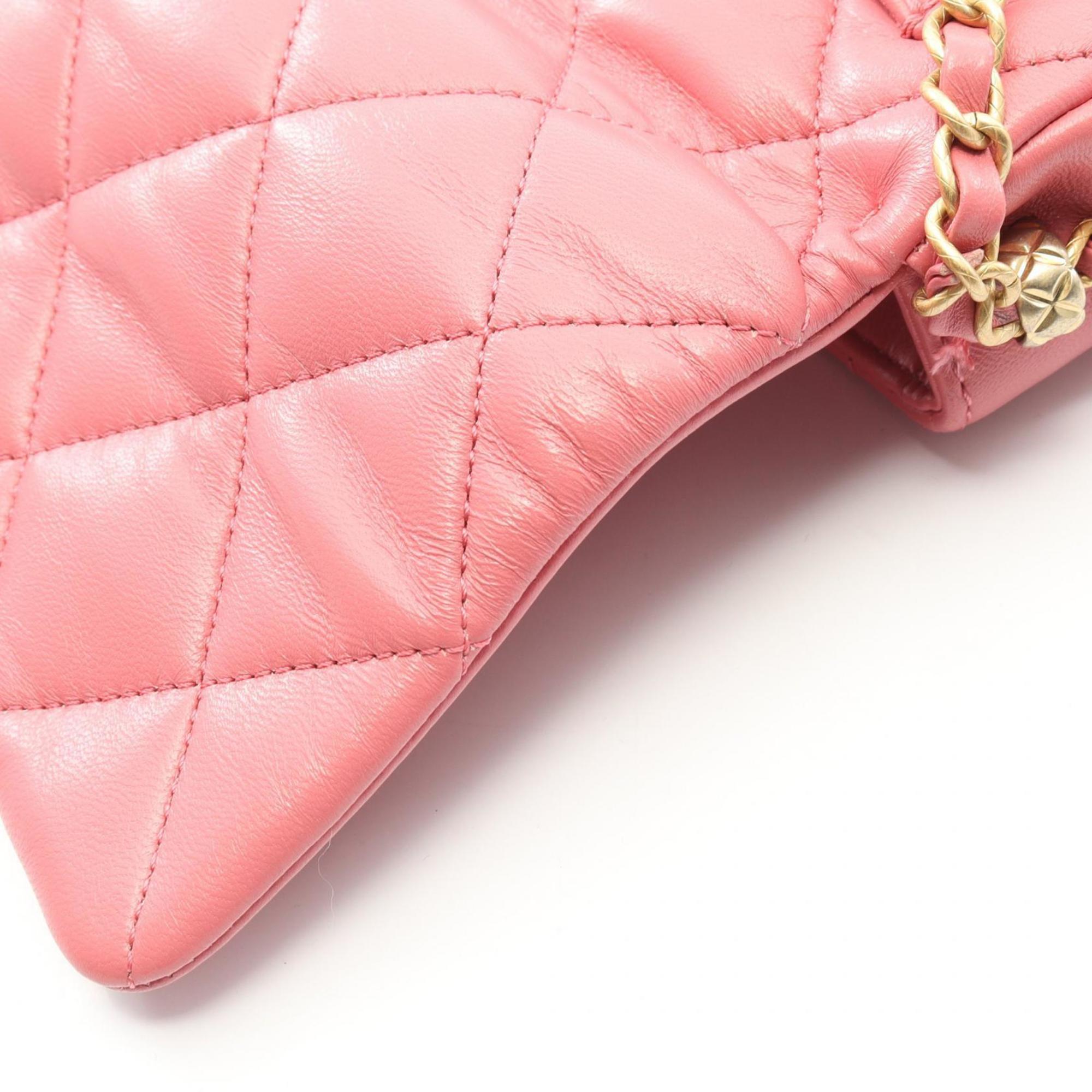Chanel Pink Leather Shoulder Bag (Pre-Owned)