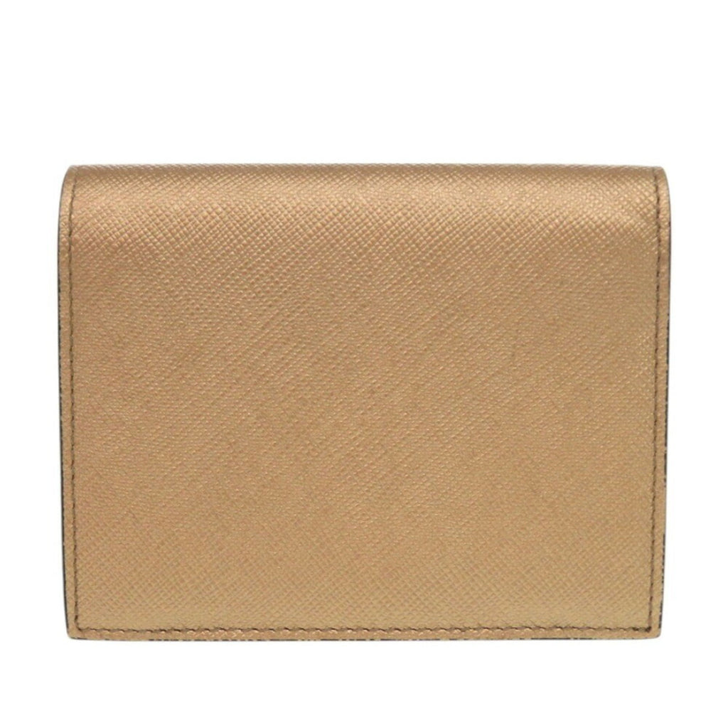 Prada Gold Saffiano Wallet (Bi-Fold) (Pre-Owned)
