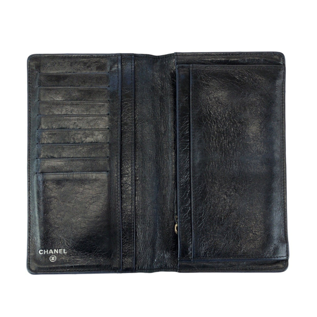 Chanel Navy Leather Wallet (Bi-Fold) (Pre-Owned)