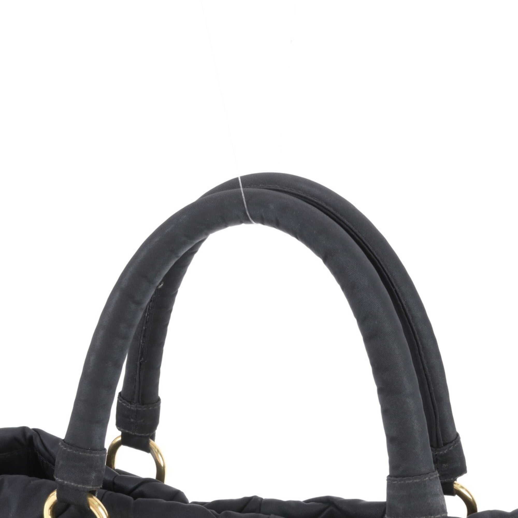 Prada Black Nylon Handbag Shoulder Bag Tote Bag (Pre-Owned)