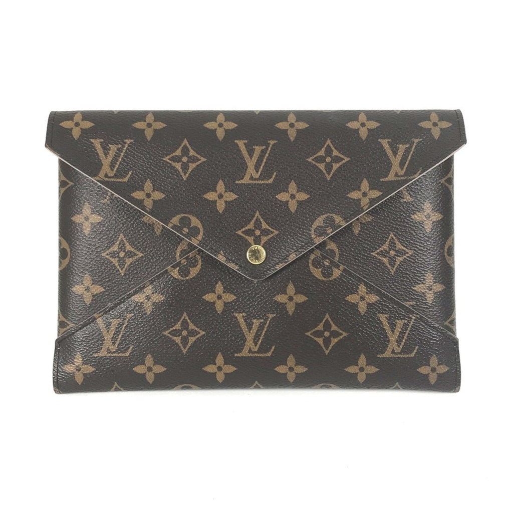 Louis Vuitton Brown Monogram Canvas Clutch Bag Pochette Pouch (Pre-Owned)